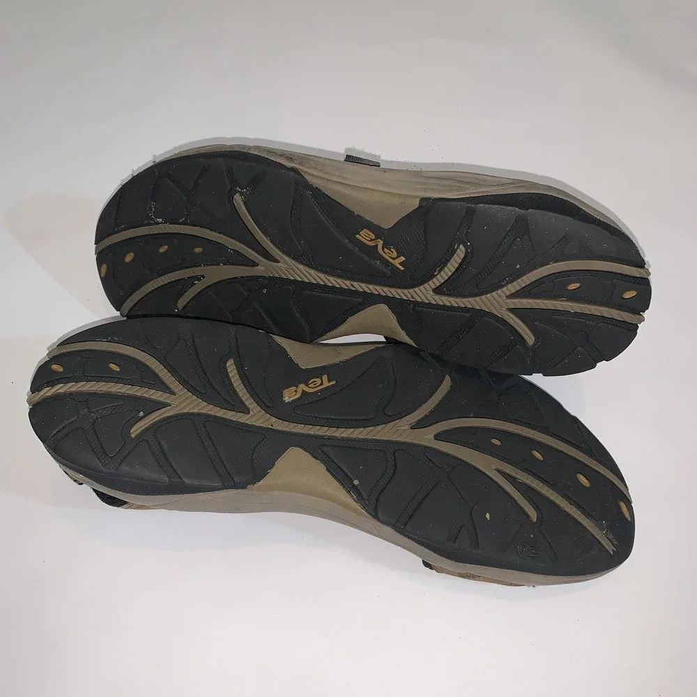 Teva 6571 Sandals Shoes Mens Size 14 Brown Suede Hook & Loop Hiking Outdoor